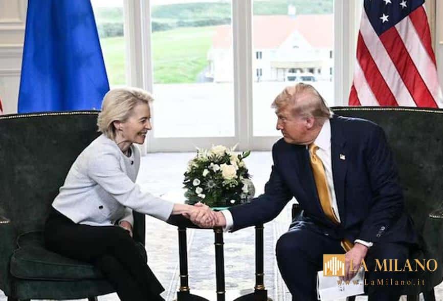 Usa-Ue, accordo sui dazi al 15% dopo il vertice Trump-von der Leyen in Scozia: "È il più grande di sempre".