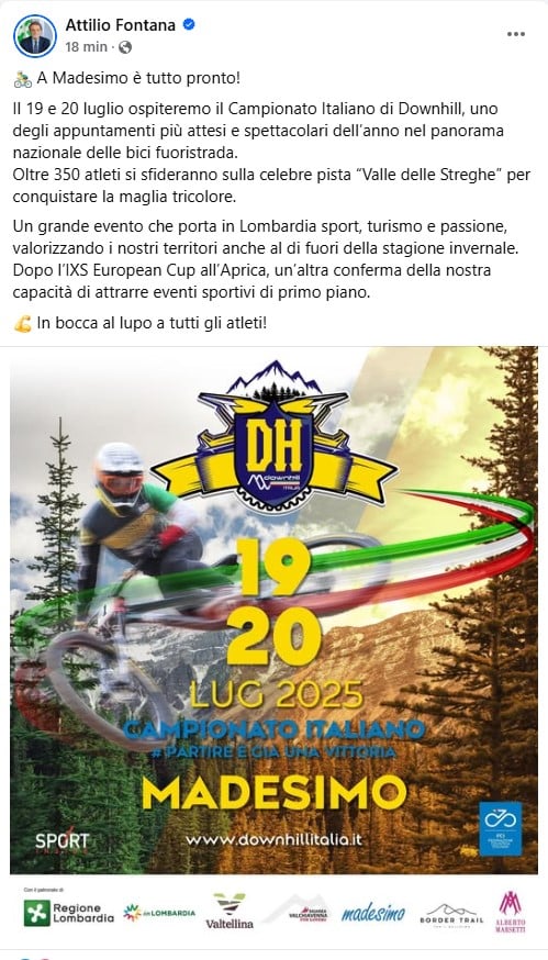 Post del Governatore della Lombardia - Attilio Fontata