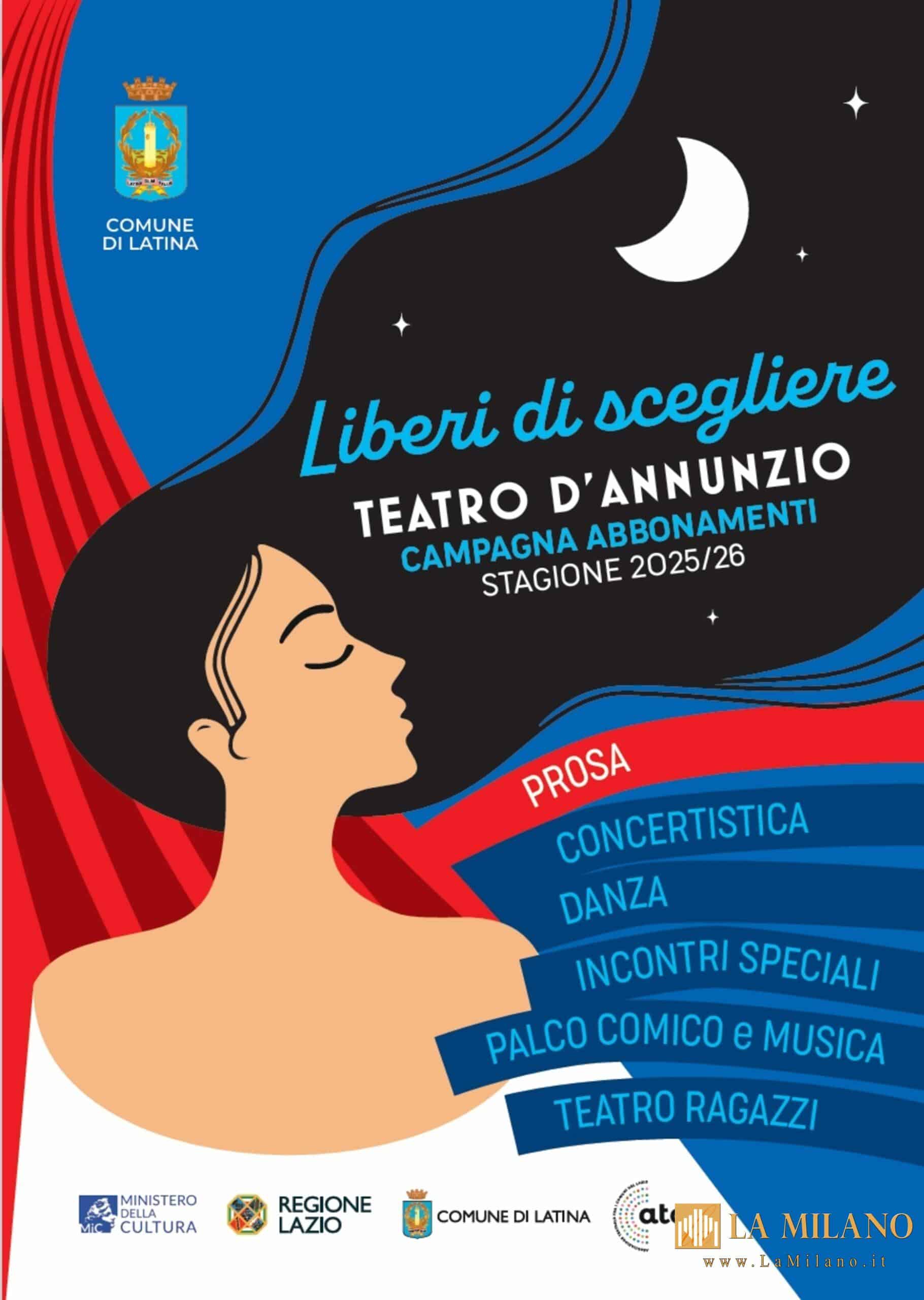 Teatro D’Annunzio di Latina, al via la stagione 2025/2026 tra tradizione, innovazione e partecipazione