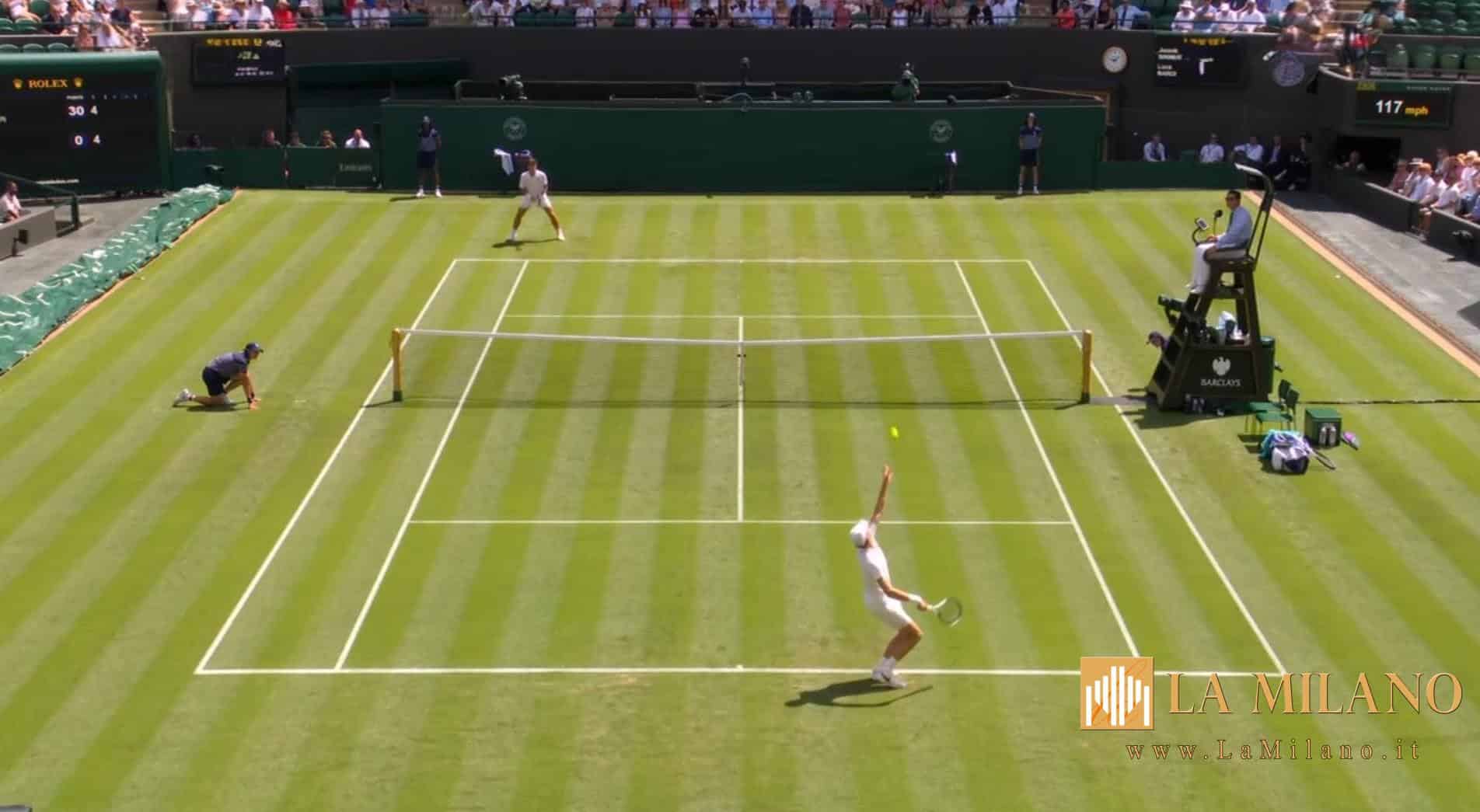 Wimbledon: Sinner vince il derby contro Nardi. Musetti eliminato al primo turno da Basilashvili