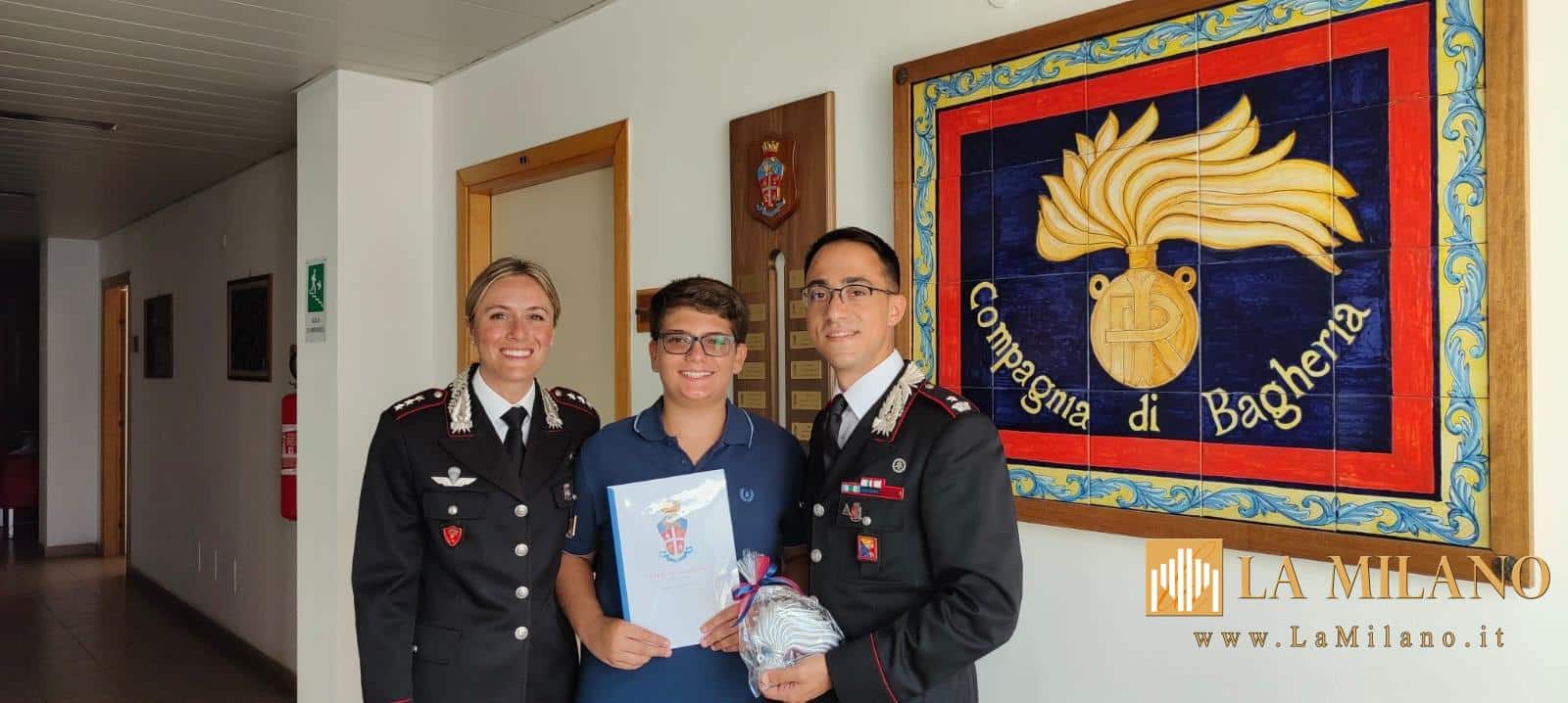 Federico, giovane studente delle medie palermitano, incentra il suo elaborato finale sull’Arma dei Carabinieri