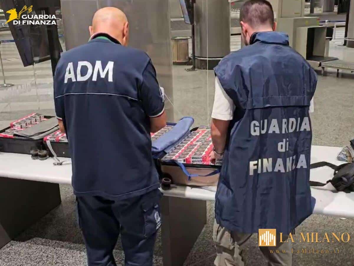 Malpensa: sequestrate oltre 2.000 stecche di sigarette di contrabbando, denunciati passeggeri