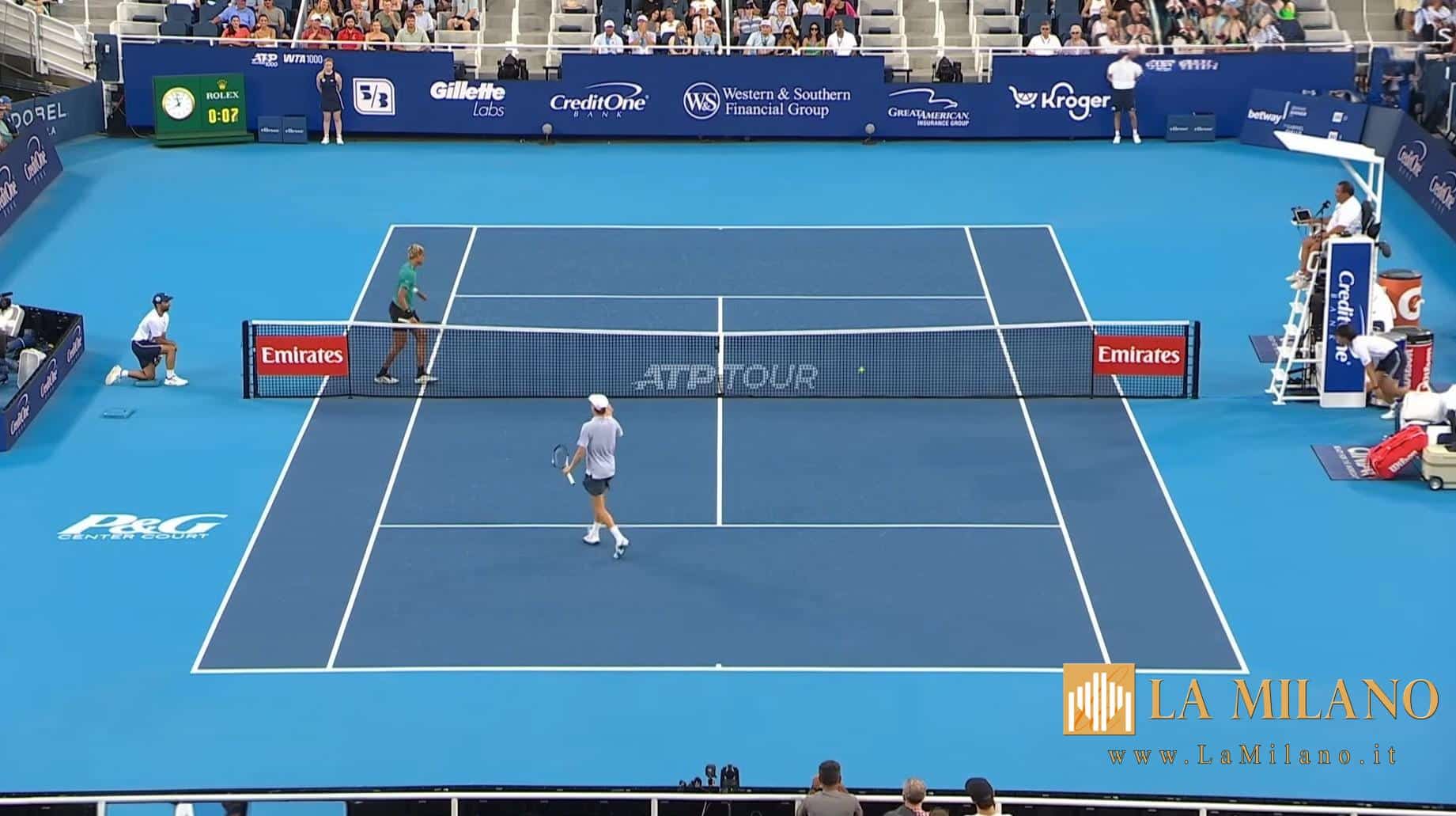 ATP Cincinnati: Sinner vince senza brillare contro Diallo, agli ottavi sfiderà Mannarino