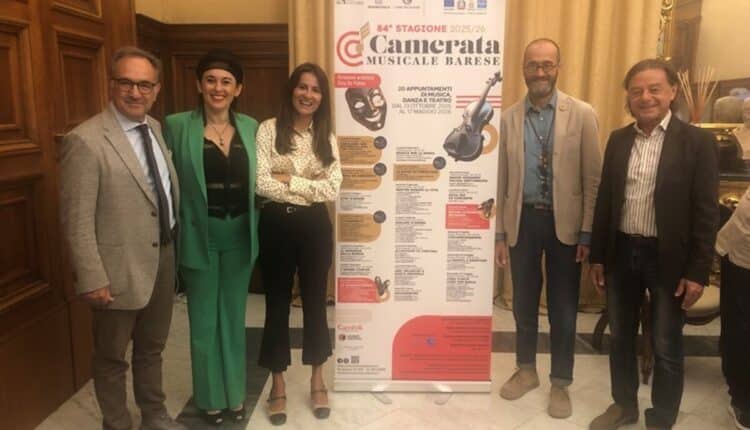 Bari, presentata l’84ª Stagione 2025-2026 della Camerata Musicale Barese