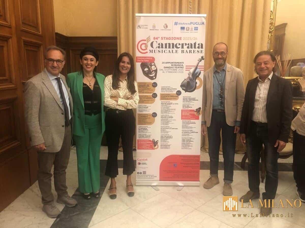 Bari, presentata l’84ª Stagione 2025-2026 della Camerata Musicale Barese