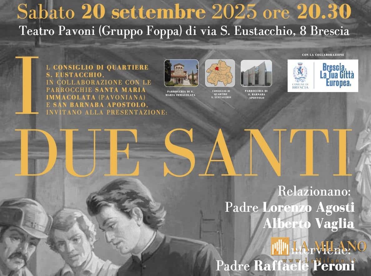 "I Due Santi": a Brescia un incontro su Sant’Eustacchio e San Lodovico Pavoni