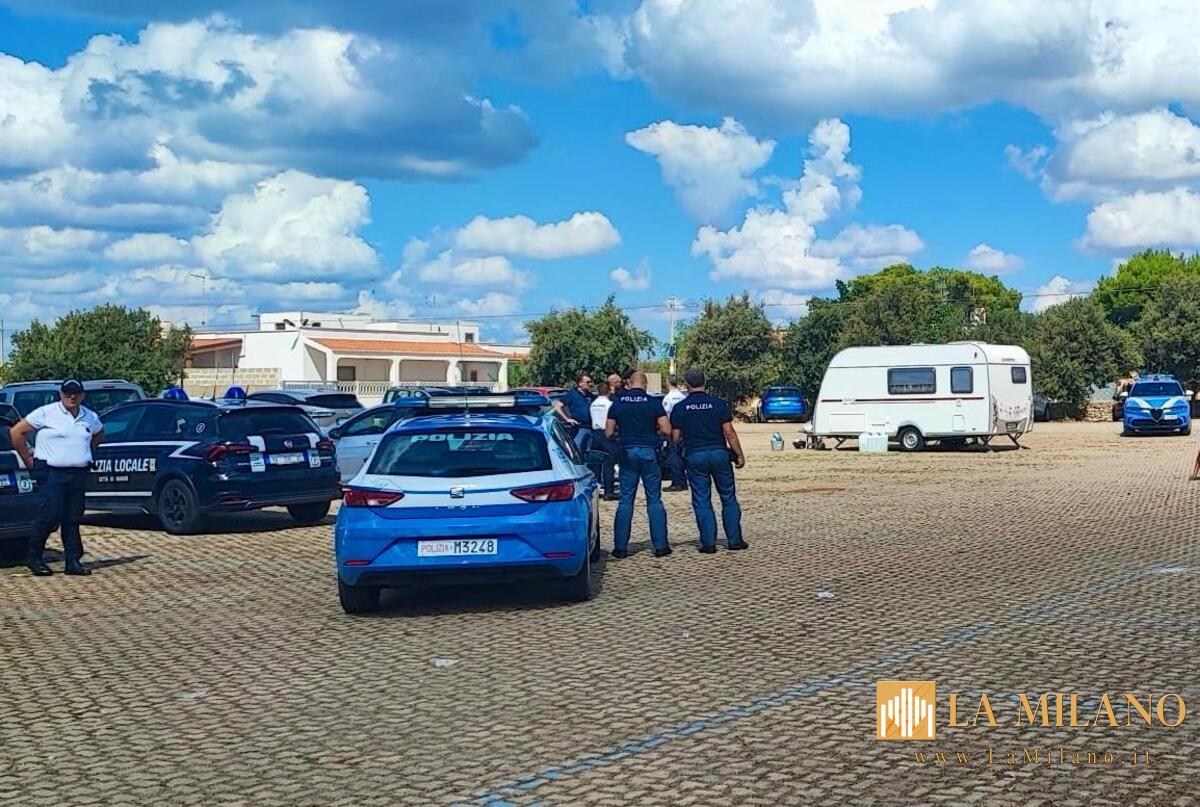 Nardò, sgomberato campo abusivo di roulotte a Frascone