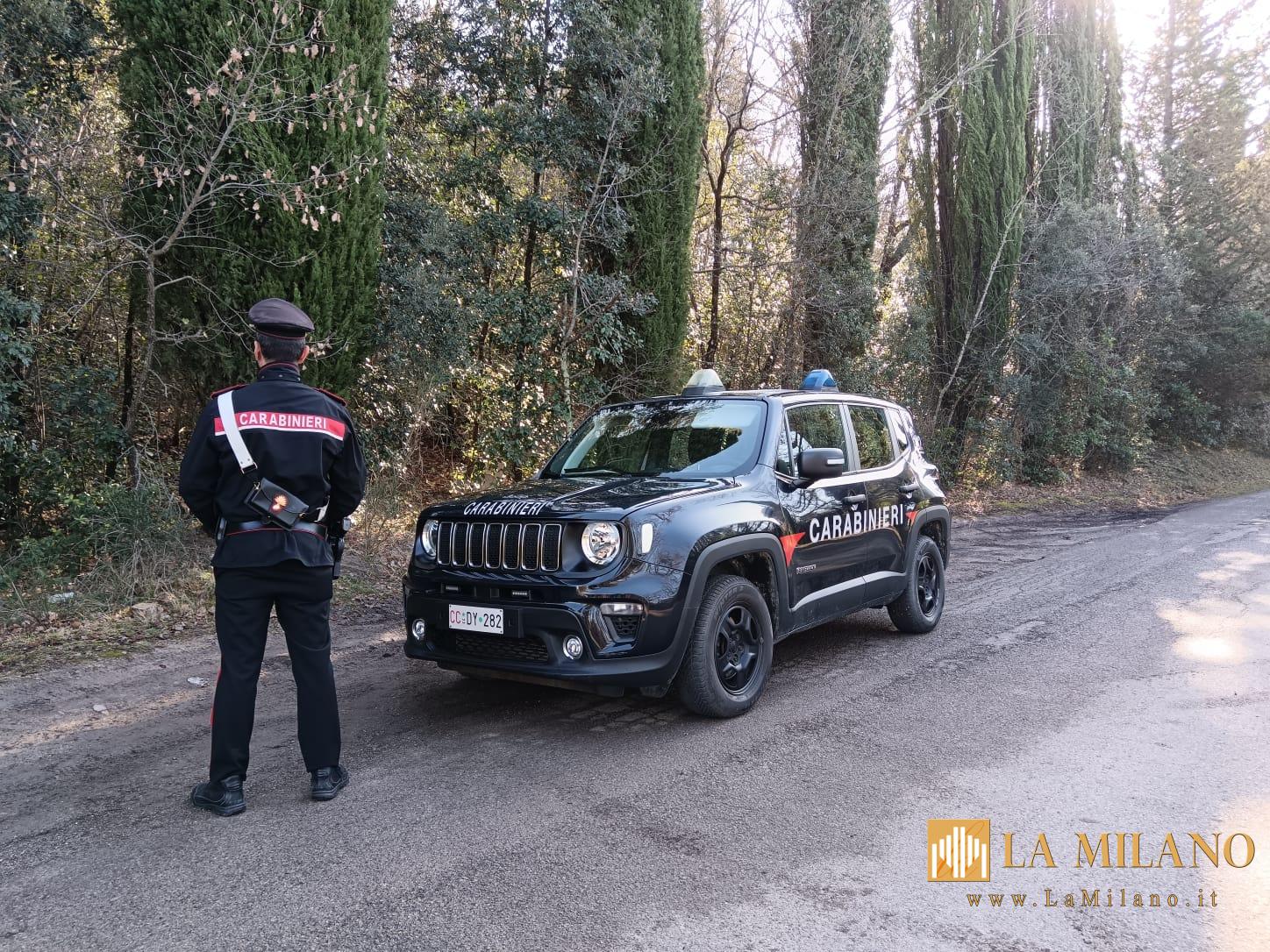 Piancastagnaio: arrestato extracomunitario con arma clandestina, droga e coltelli nei boschi