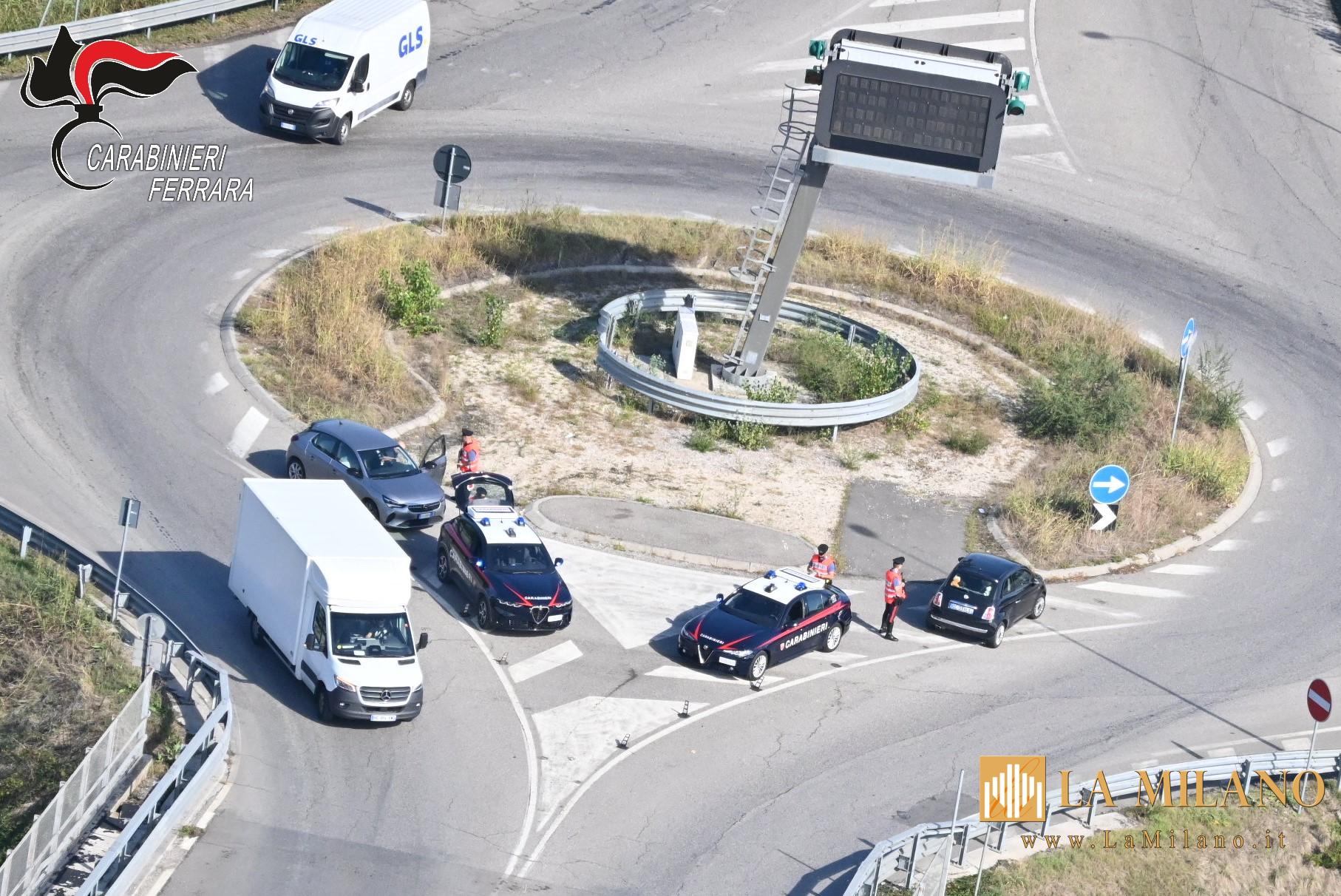 Ferrara, settimana di controlli dei Carabinieri: 206 persone identificate e 3 denunce