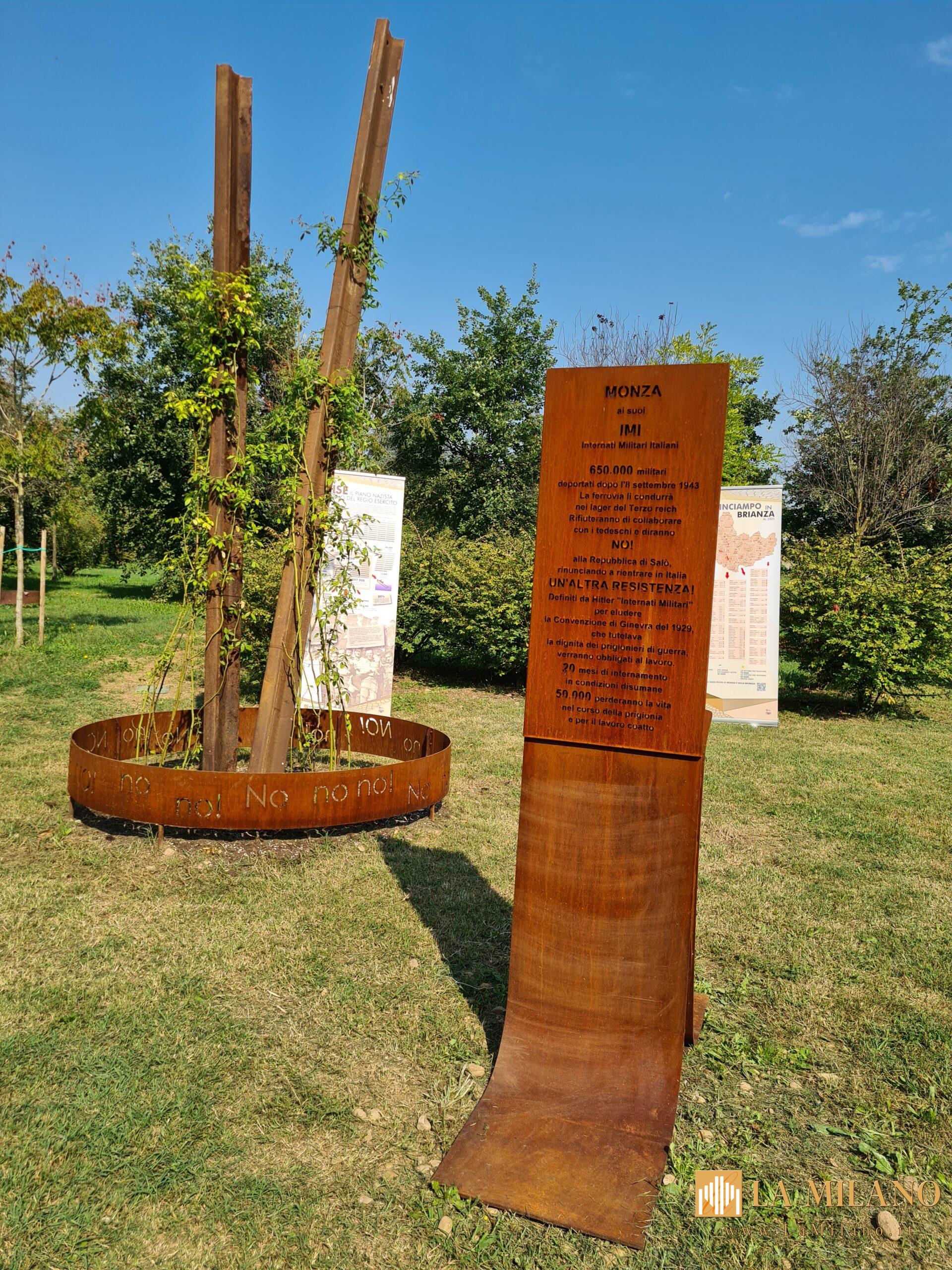 Monza, inaugurato al Bosco della Memoria: il primo monumento in Lombardia dedicato agli internati militari italiani deportati nei lager nazisti