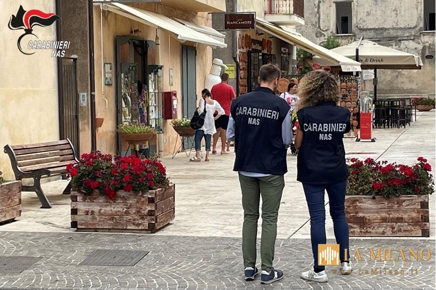 NAS Carabinieri Salerno: sequestrati 8 quintali di alimenti non conformi e chiuse 23 attività nelle province di Salerno, Avellino e Benevento