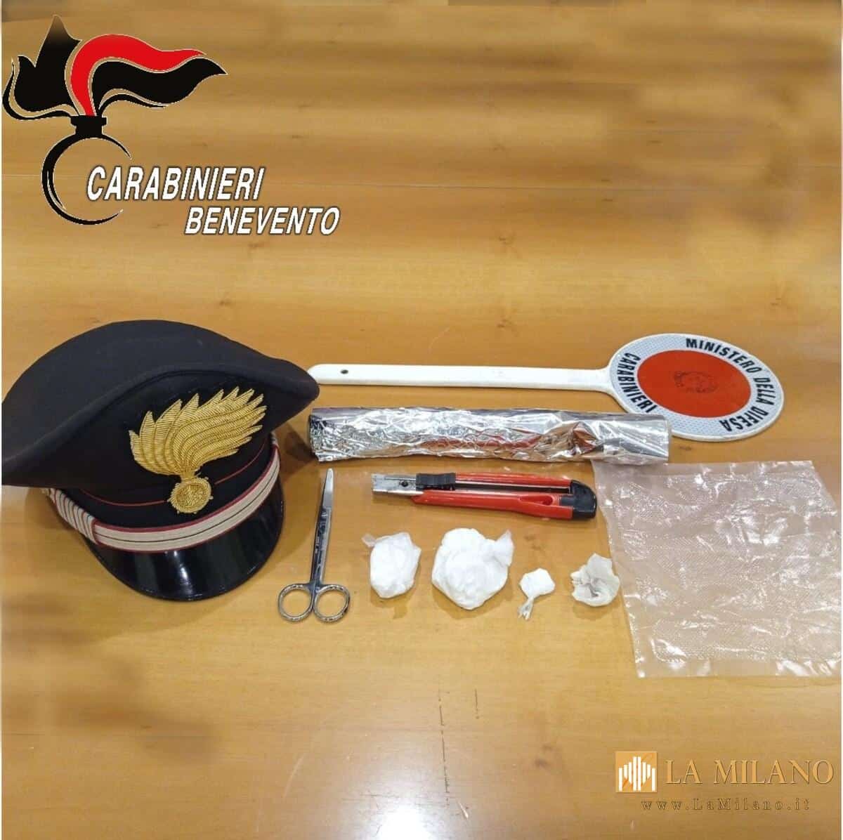 Benevento, blitz antidroga: arrestato 37enne con cocaina nascosta in casa e negli indumenti della moglie