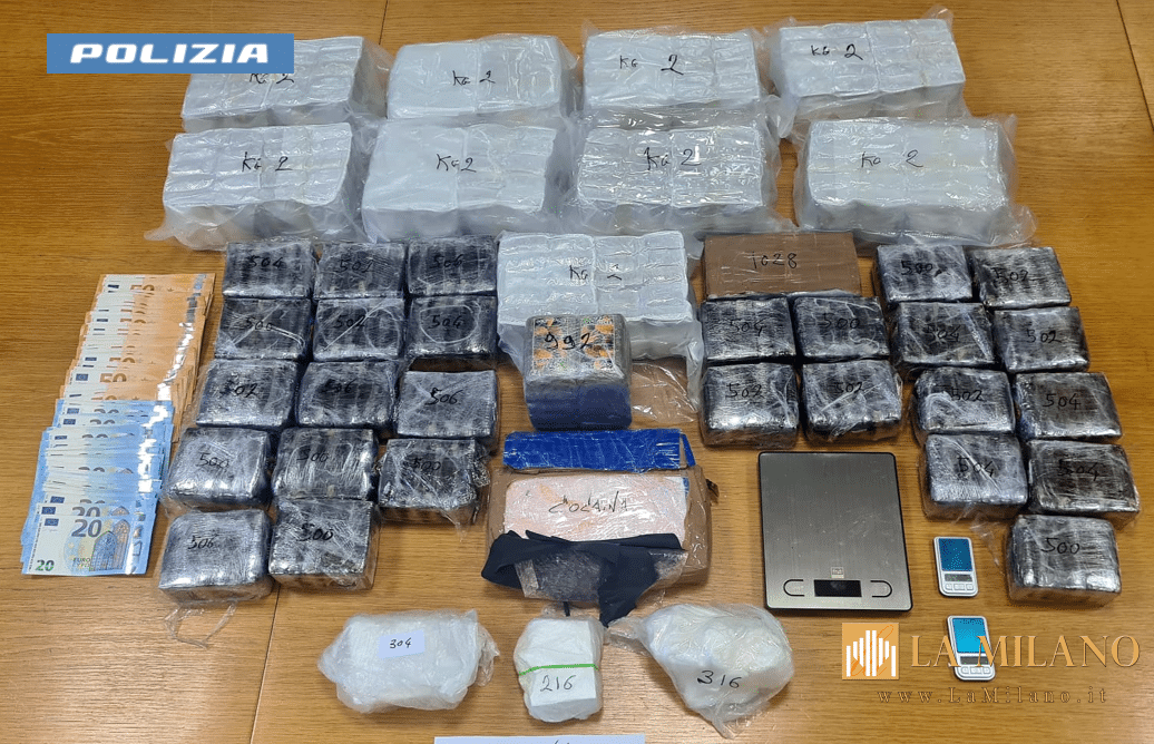 Milano, maxi sequestro di droga: due arresti tra Cesano Boscone e via Treviglio. Oltre 35 chili di hashish e cocaina trovati in due abitazioni