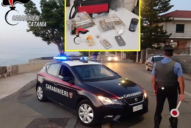 Giarre: i Carabinieri trovano droga nascosta in un beauty case tra i rifiuti.