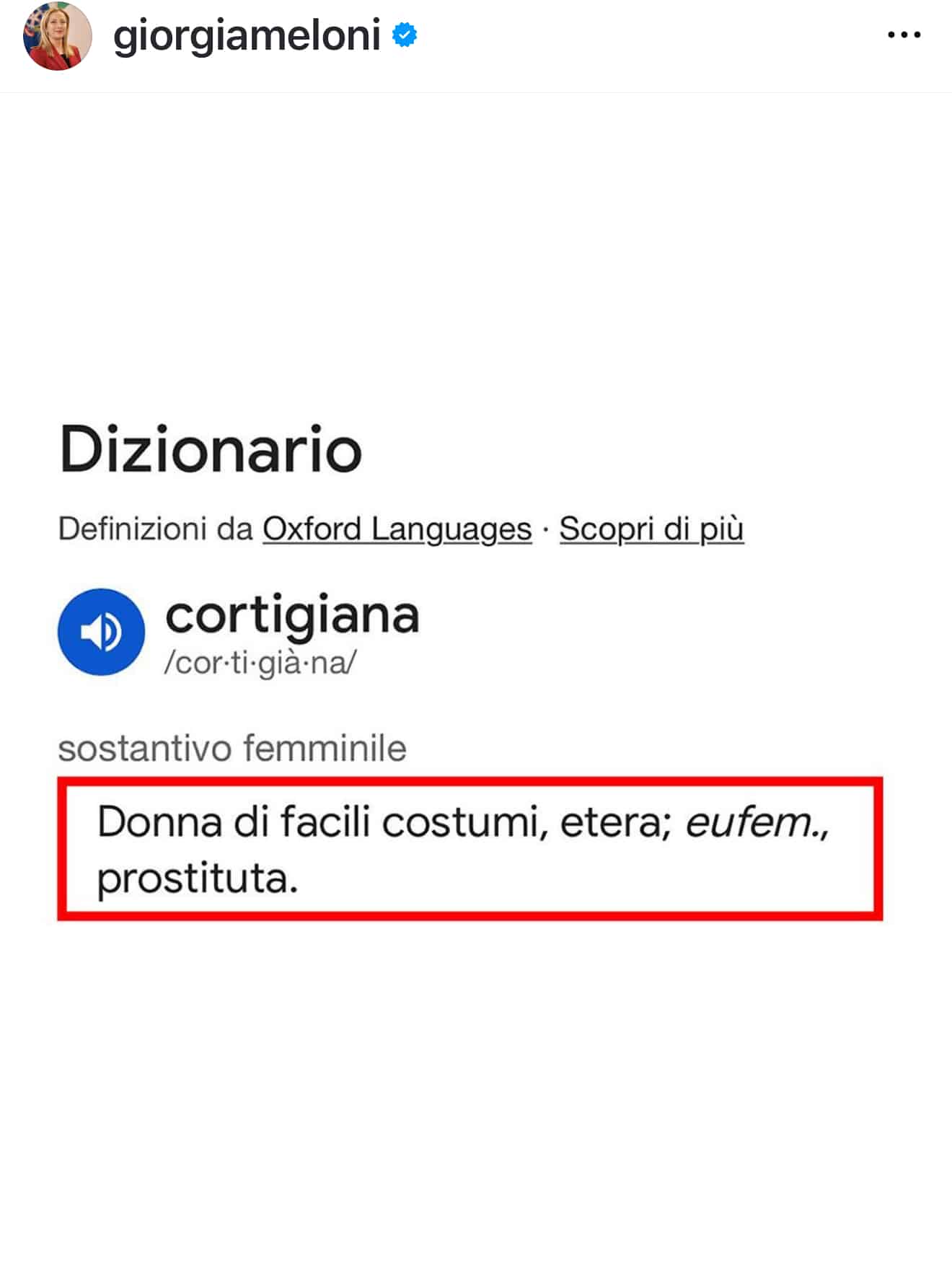 Post di Giorgia Meloni - Landini