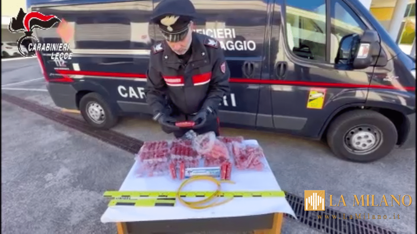 Notte di controlli a Lecce: due ventenni arrestati con un arsenale esplosivo pronti all’assalto ai bancomat