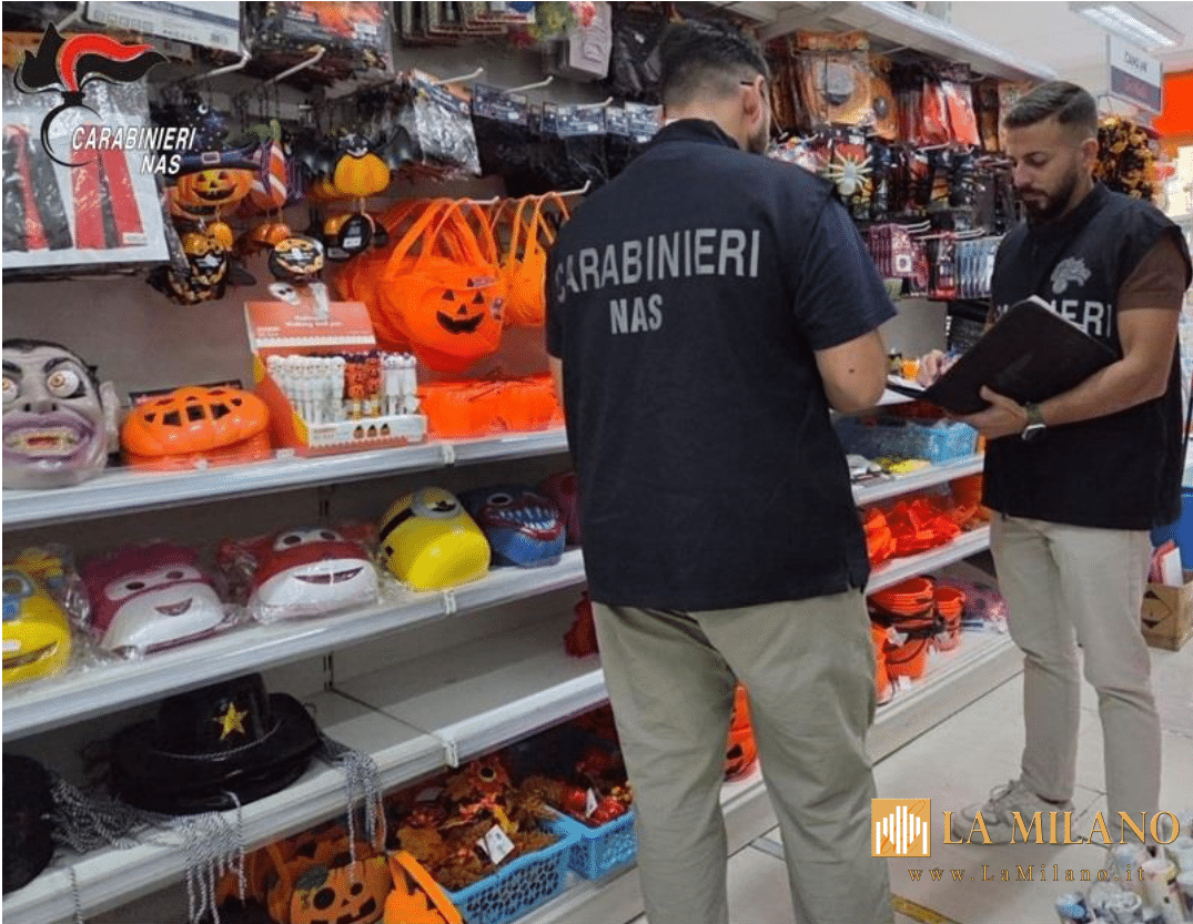 NAS Carabinieri di Salerno: sequestrati oltre mille articoli di Halloween irregolari tra Salerno e la Valle dell’Irno