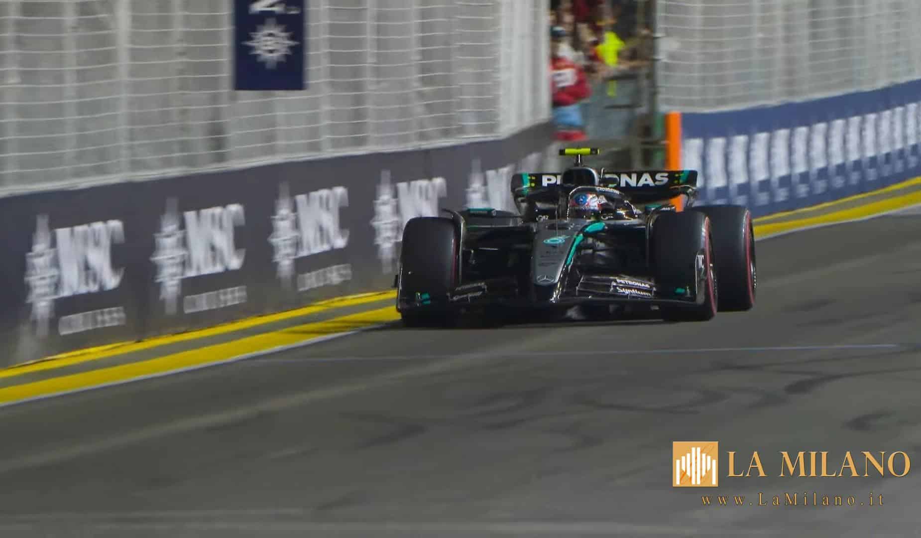 Formula 1: a Singapore super pole di Russell con record della pista