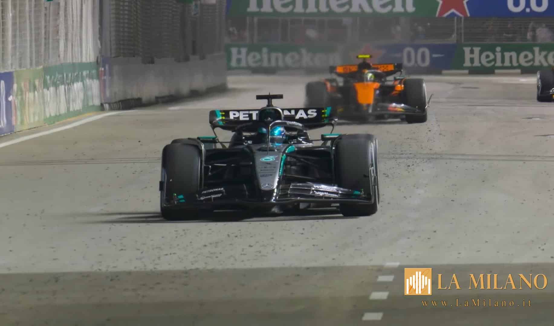 Formula 1: Russell vince a Singapore davanti a Verstappen e Norris