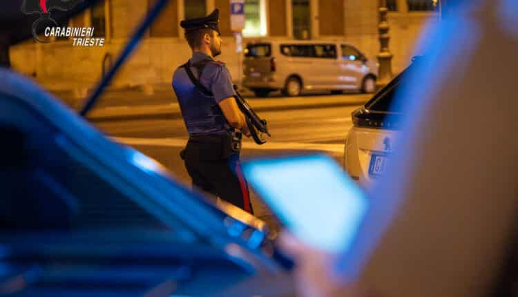 Trieste, weekend di controlli dei carabinieri: 5 denunciati per guida in stato di ebbrezza