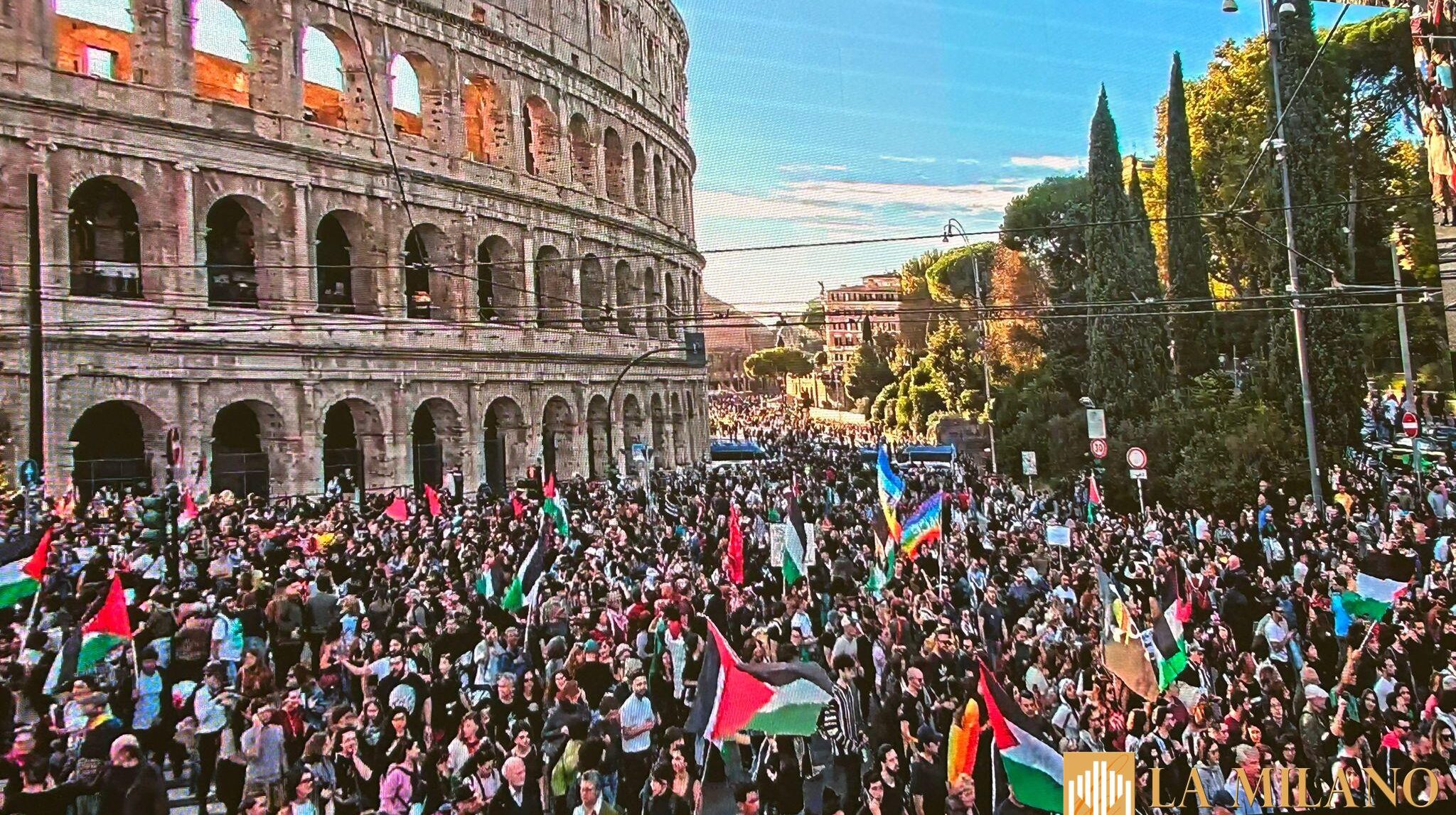 Roma, scontri al corteo Pro-Pal: due arresti e oltre 40 feriti tra le forze dell’ordine