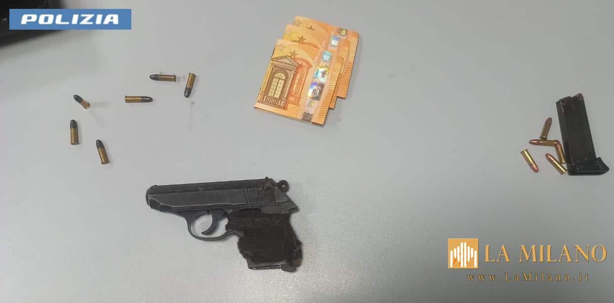 Taranto: 20enne trovato con pistola clandestina e proiettili, arrestato.