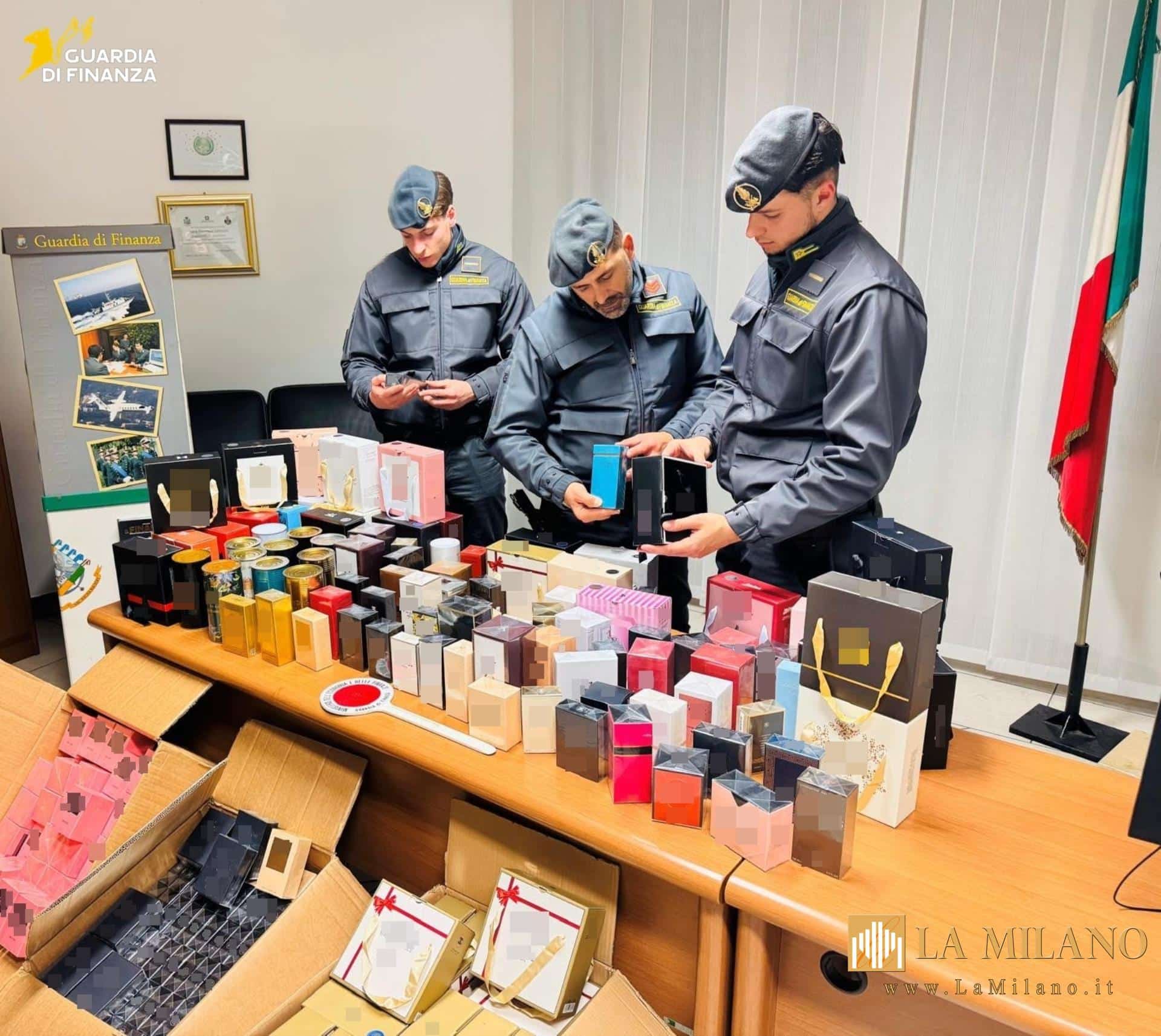 Milano sequestrati quasi 7.000 profumi contraffatti pronti per la commercializzazione