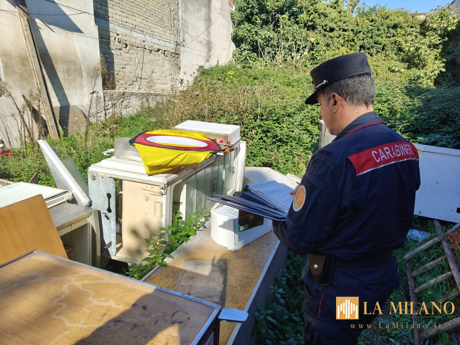 Terra dei Fuochi: maxi operazione dei Carabinieri di Mondragone. Sequestrate 6 aree abusive e 4 persone denunciate