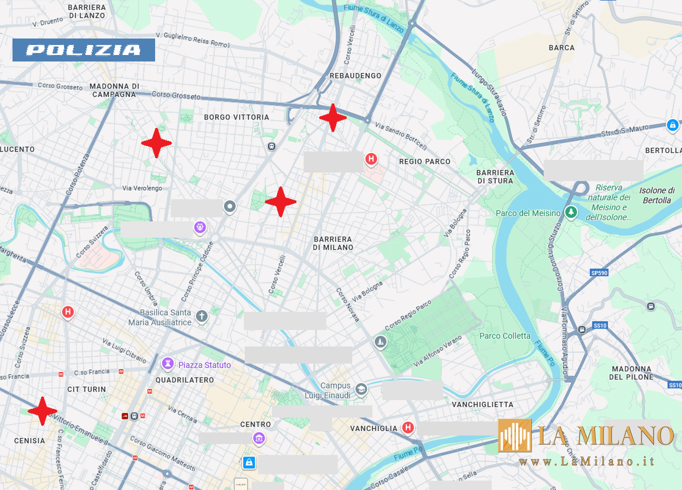 Torino: spaccate nella notte, 6 arresti della Polizia di Stato.