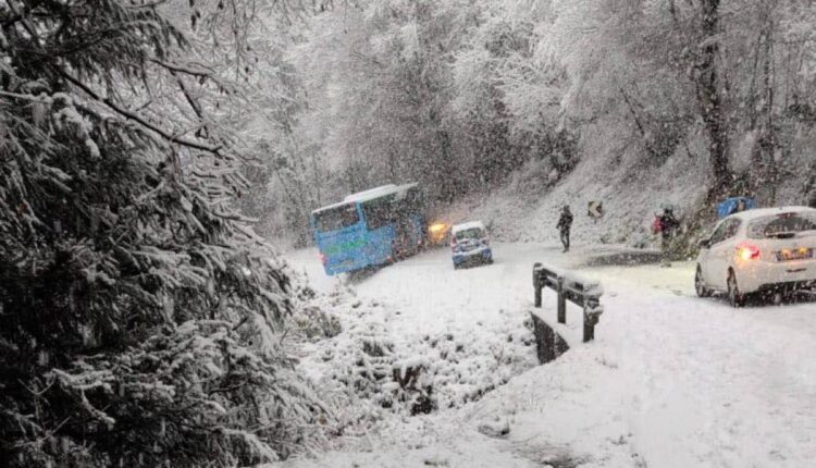 Terrore in provincia di Bergamo: bus scolastico scivola sulla neve e si ferma a un passo dalla scarpata. Nessun ferito, traffico in tilt.