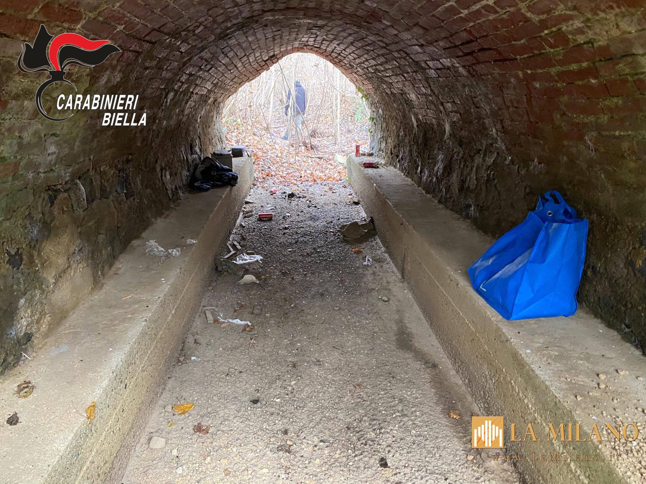 Biella, Carabinieri a cavallo contro lo spaccio nei boschi: scoperti bivacchi e flusso di clienti in calo