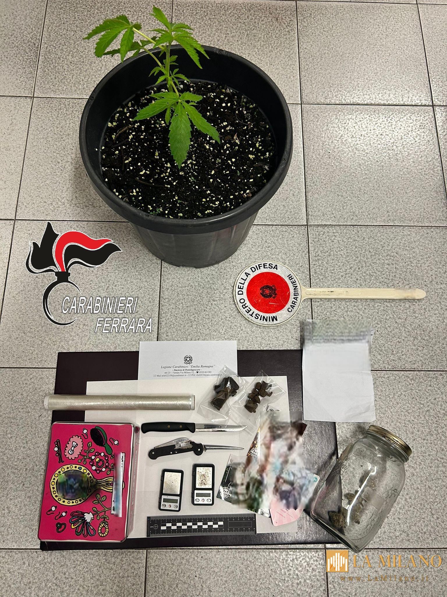 Ferrara, lite in famiglia la sera di Natale porta alla scoperta della droga arrestato 20enne dai Carabinieri