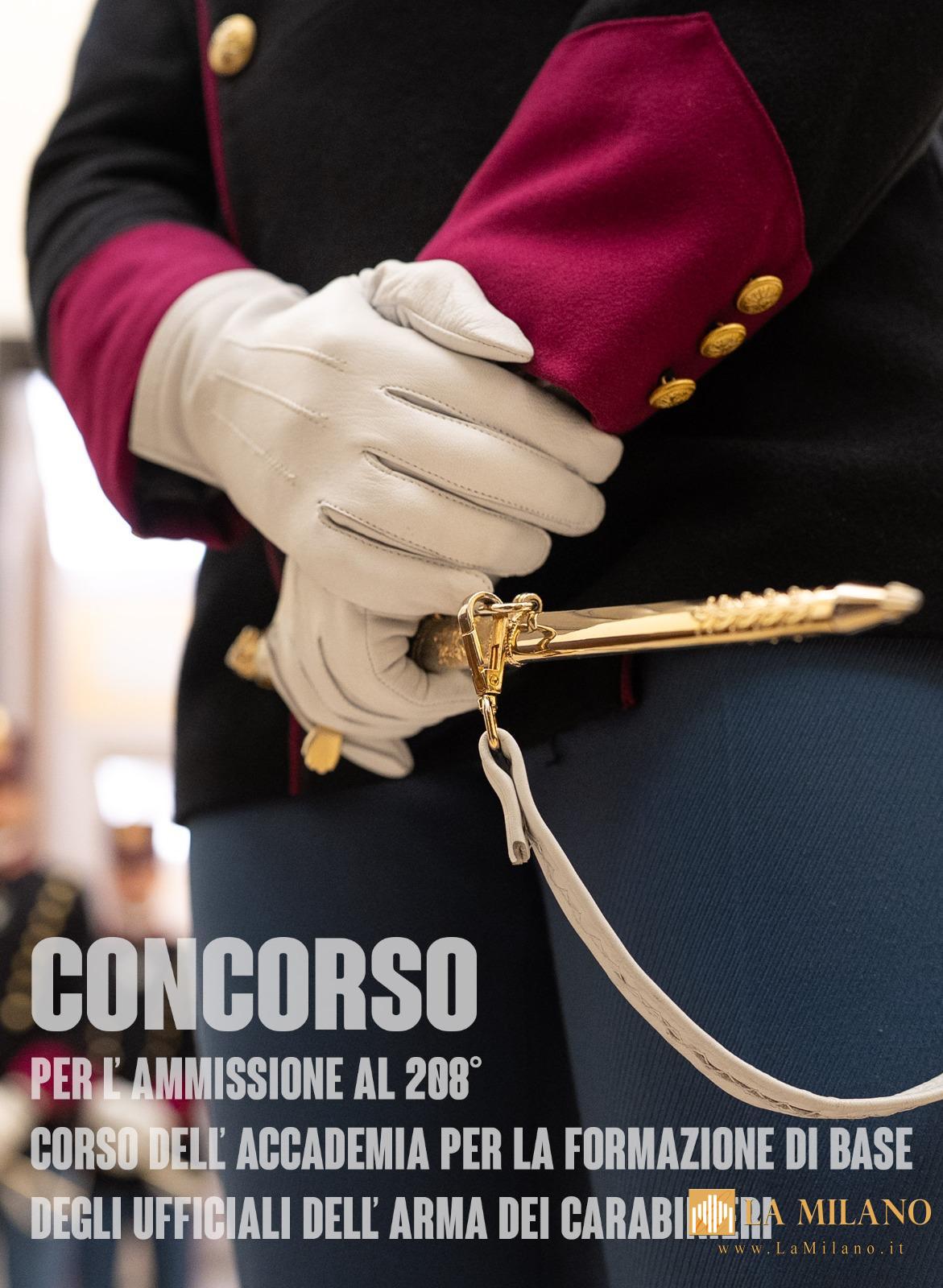 Concorso Carabinieri: al via la selezione per 65 Allievi Ufficiali in servizio permanente