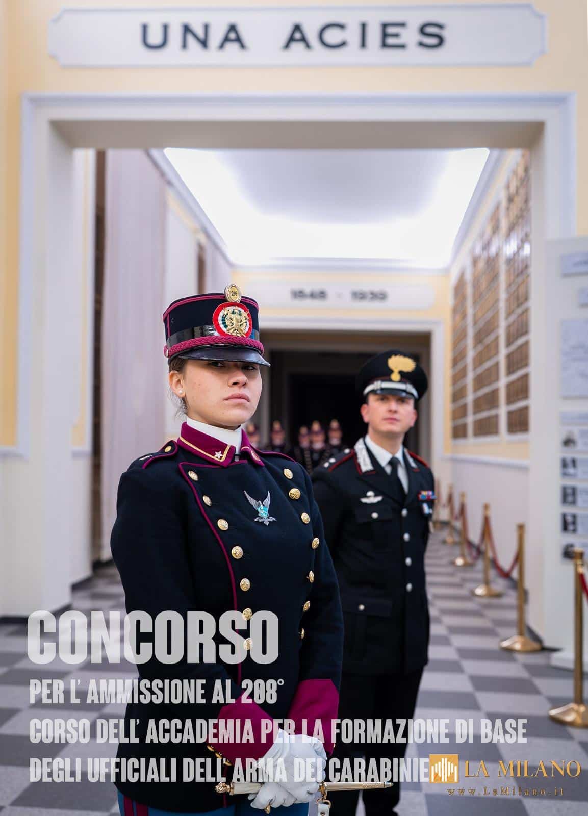 Concorso Carabinieri: al via la selezione per 65 Allievi Ufficiali in servizio permanente