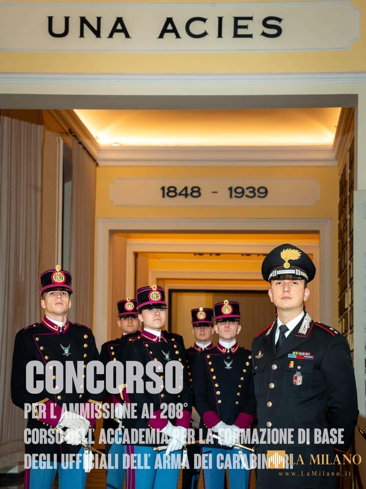 Concorso Carabinieri: al via la selezione per 65 Allievi Ufficiali in servizio permanente