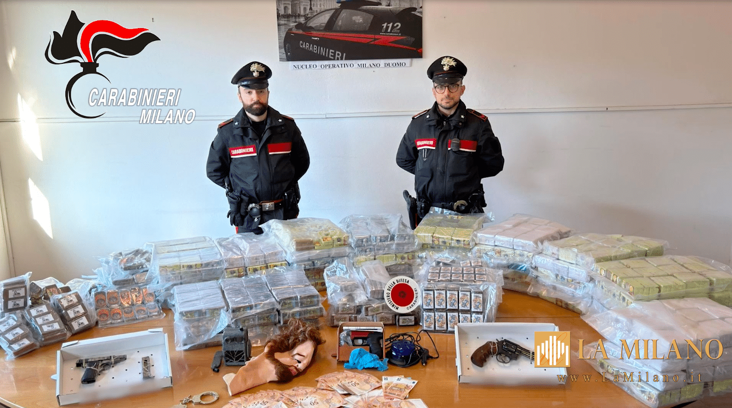 Milano, maxi-sequestro di hashish: 4 arresti dopo il blitz dei Carabinieri nel capannone bergamasco