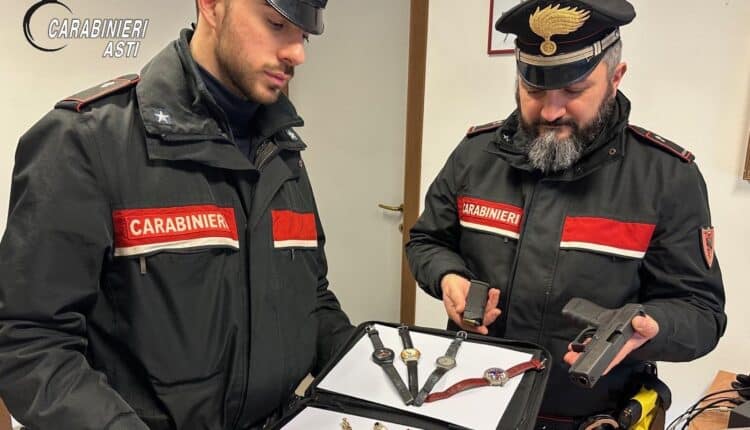 Asti, furti in abitazione: arrestato dai Carabinieri un 26enne armato di pistola Glock calibro 45