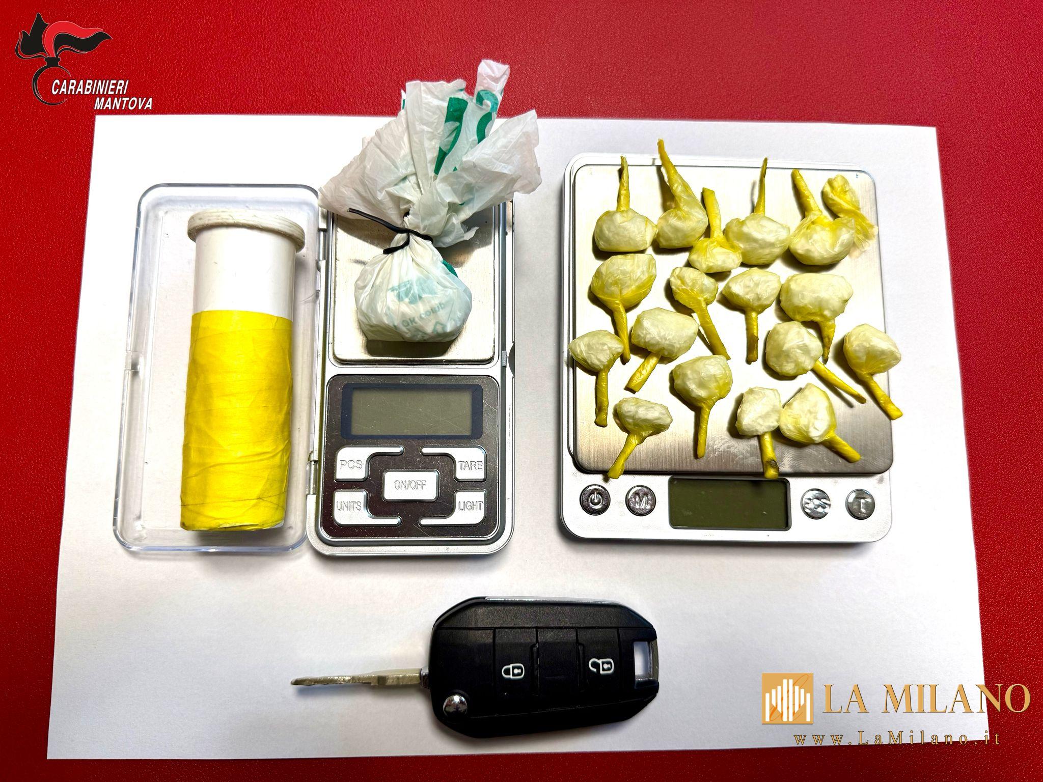 Carabinieri impegnati nei controlli del territorio a Porto Mantovano e San Benedetto Po durante operazioni antidroga e di sicurezza