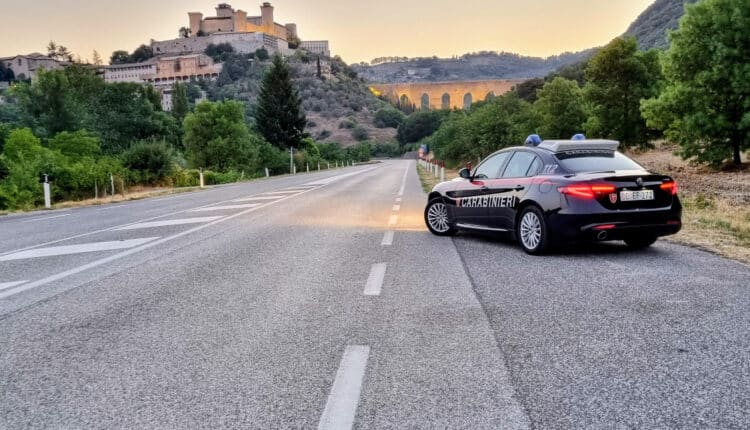 Controlli dei Carabinieri a Spoleto durante la festa di San Ponziano