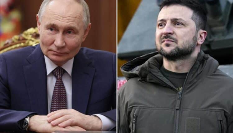 Il presidente russo Vladimir Putin a Mosca e il presidente ucraino Volodymyr Zelensky arrivato in Svizzera per il Forum di Davos durante i negoziati di pace
