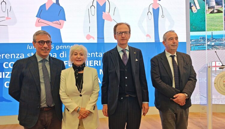 Infermieri del Servizio sanitario regionale al lavoro in un reparto ospedaliero ligure