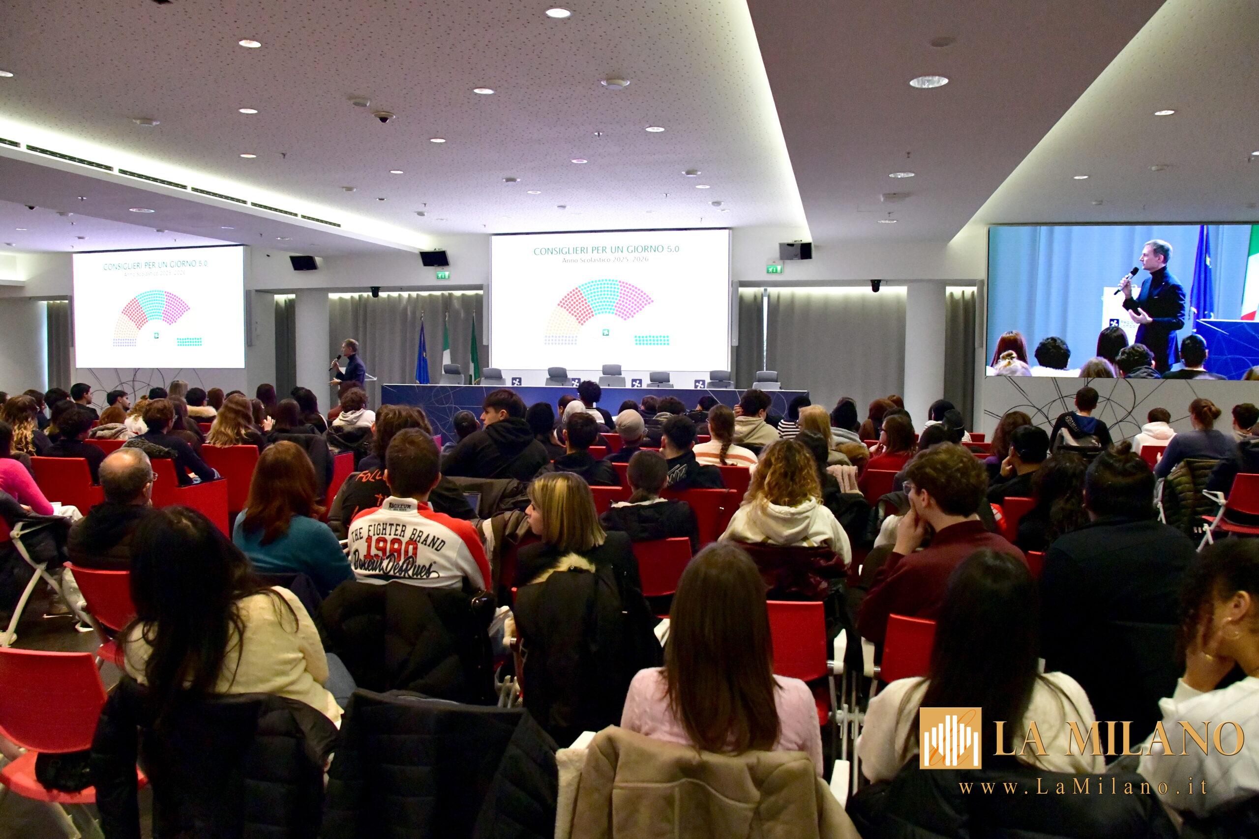 Federico Romani presenta il progetto “Consiglieri per un giorno 5.0” con studenti e scuole lombarde a Palazzo Lombardia