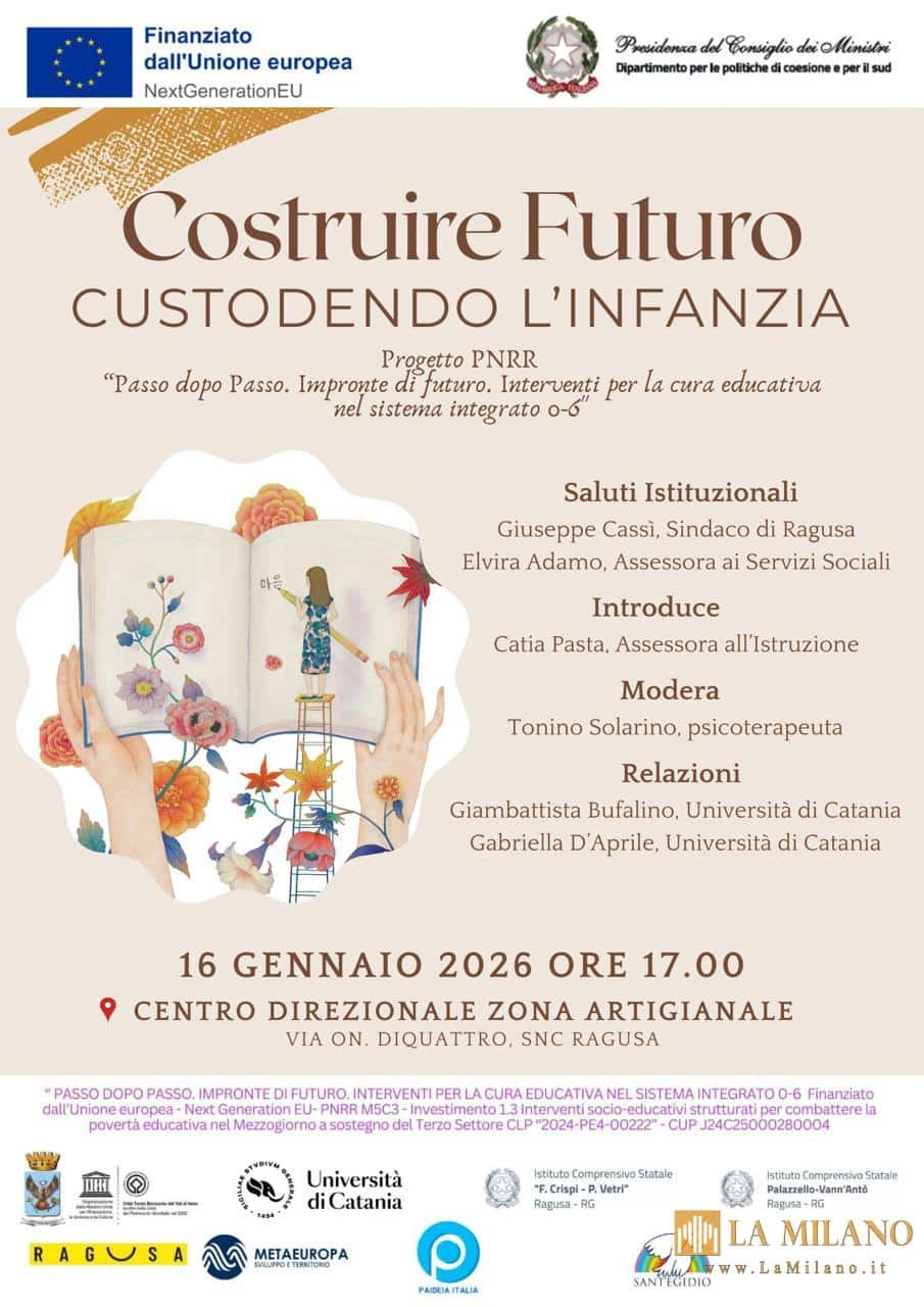 Evento a Ragusa dedicato alla tutela dell’infanzia e ai progetti educativi Pnrr